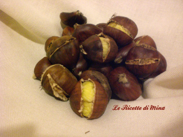 castagne cotte al microonde