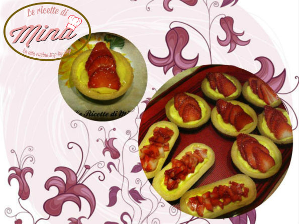 crostatine crema e fragole