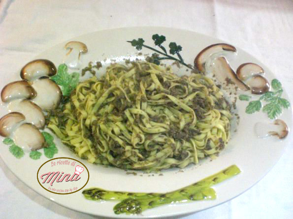 fettuccine con crema di funghi