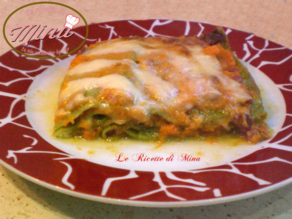 lasagne verdi zucca e pancetta