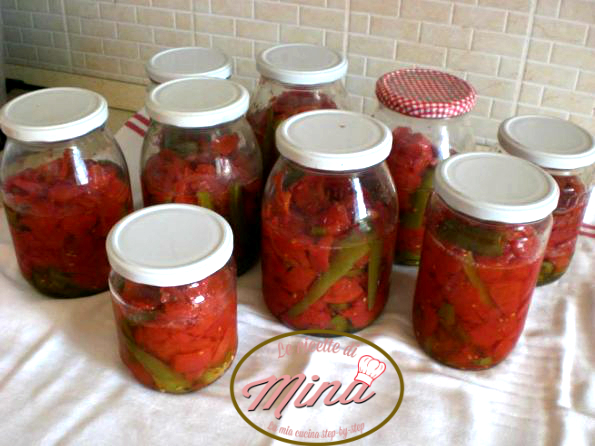 Pomodori e peperoni per l'inverno