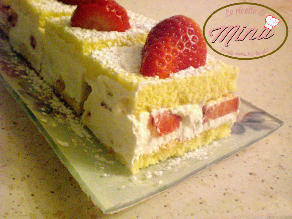 quadrotti panna e fragole