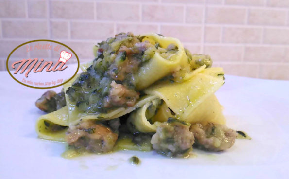 Pappardelle salsicce e zucchine