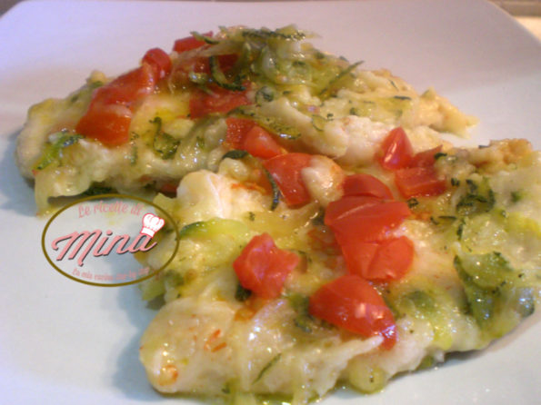 Scaloppine di pollo zucchine e pachino
