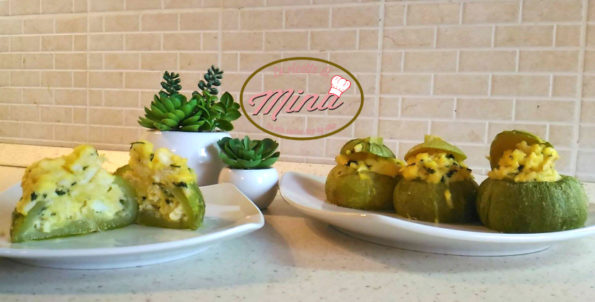 Zucchine tonde ripiene al baccalà