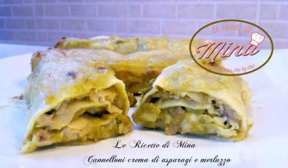 cannelloni crema di asparagi e merluzzo