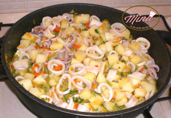 seppie e patate arlecchino