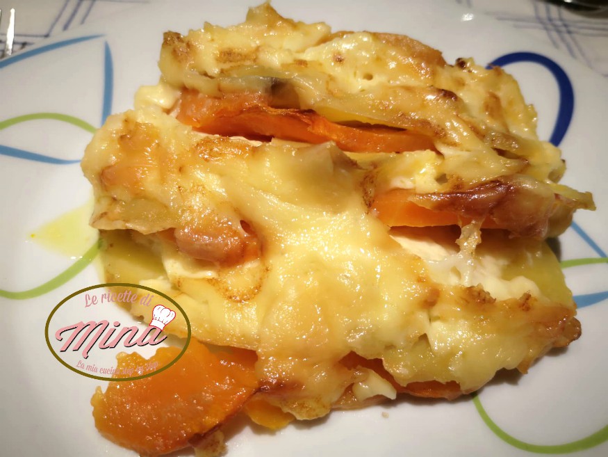 Sformato patate zucca e scamorza appassita