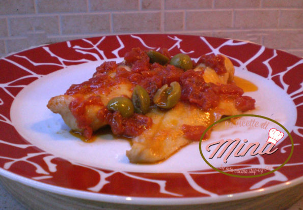Merluzzo olive e pomodoro fresco