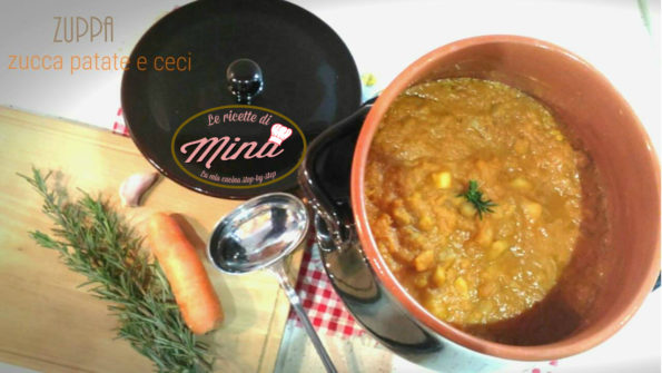 Zuppa di zucca patate e ceci