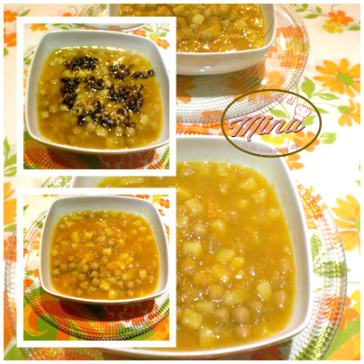 Zuppa di zucca patate e ceci