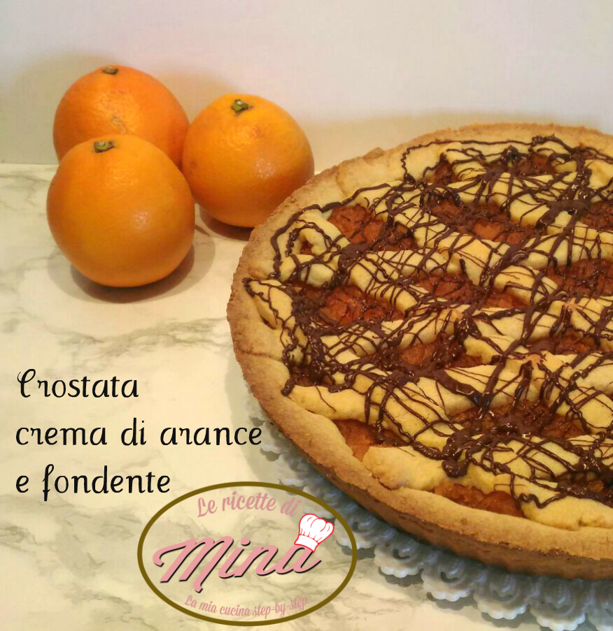Crostata crema di arance e fondente