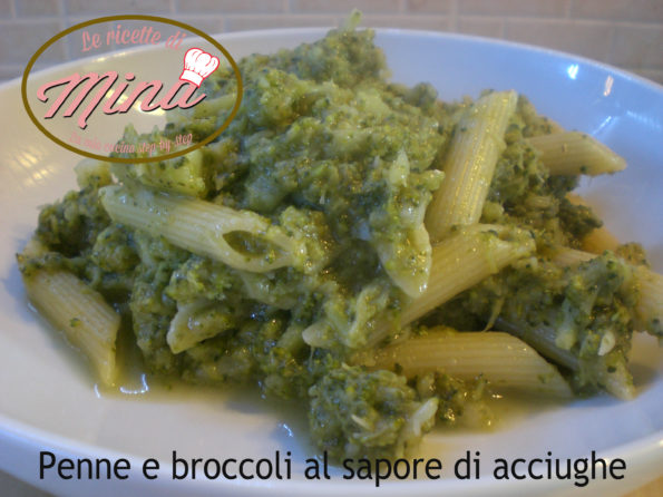 Penne e broccoli al sapore di acciughe