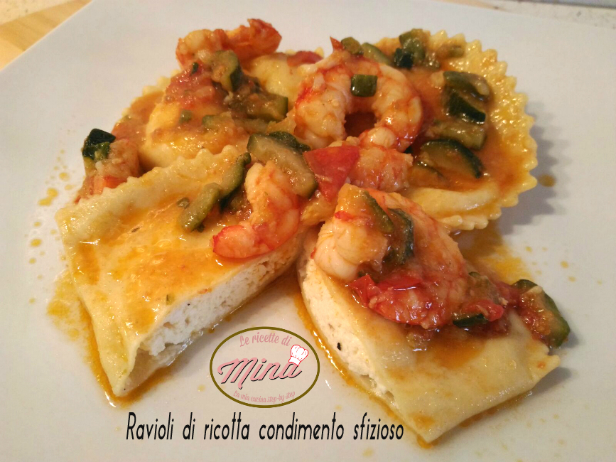 Ravioli di ricotta condimento sfizioso