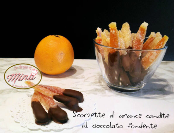 Scorzette di arance candite al cioccolato fondente