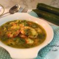 Zuppetta di zucchine e code di gambero