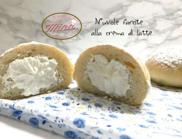 Nuvole farcite alla crema di latte