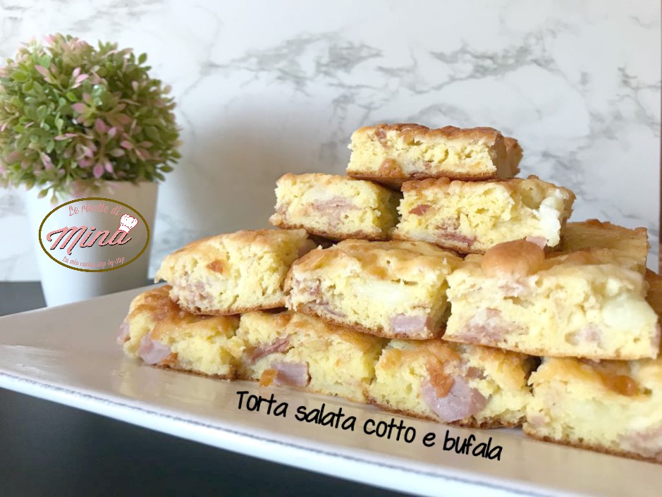 Torta salata cotto e bufala