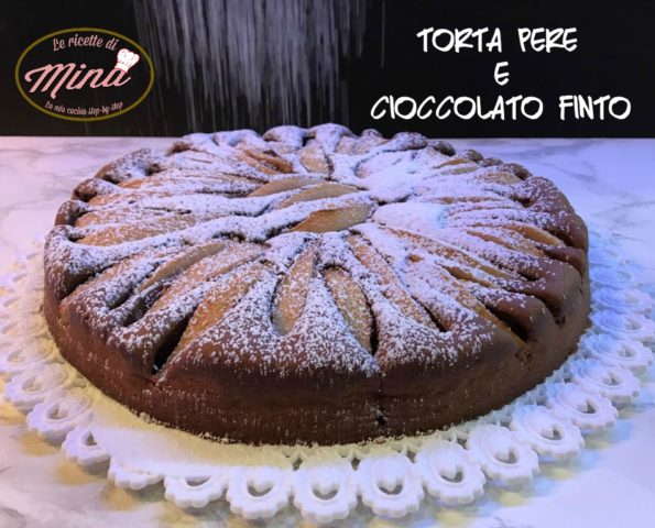 Torta pere e cioccolato finto