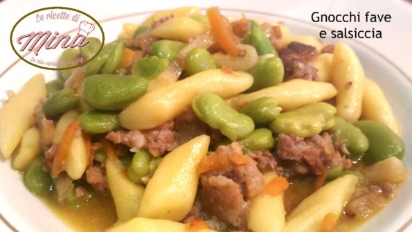 Gnocchi fave e salsiccia