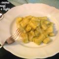 Gnocchi con crema di asparagi idea riciclo e light
