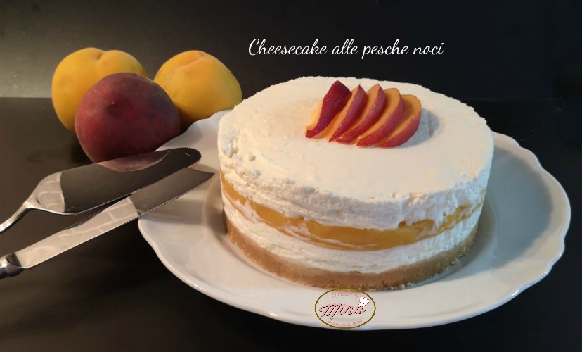 Cheesecake alle pesche noci