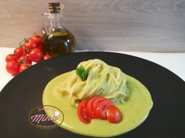 Spaghetti con crema di fave