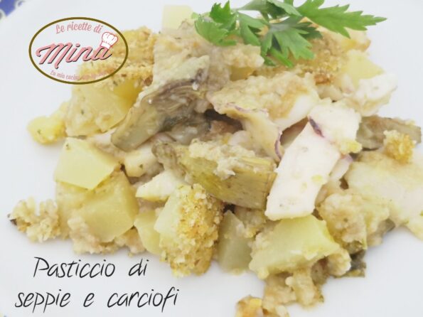 Pasticcio di seppie e carciofi