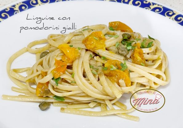 Linguine con pomodorini gialli