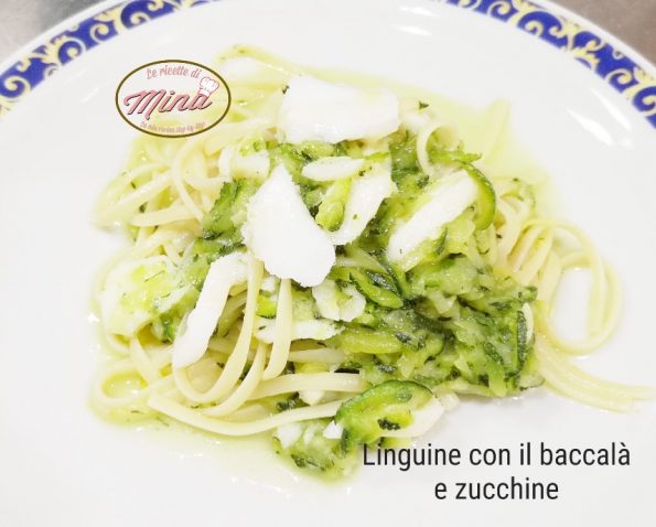 Linguine con il baccalà e zucchine