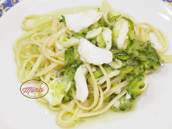 Linguine con il baccalà e zucchine