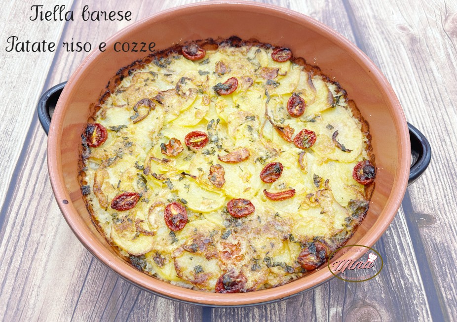 Patate riso e cozze (tiella barese)