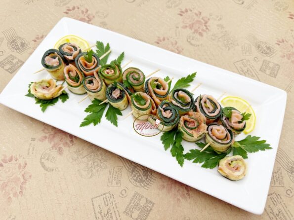 Zucchine grigliate con salmone