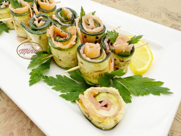 Zucchine grigliate con salmone