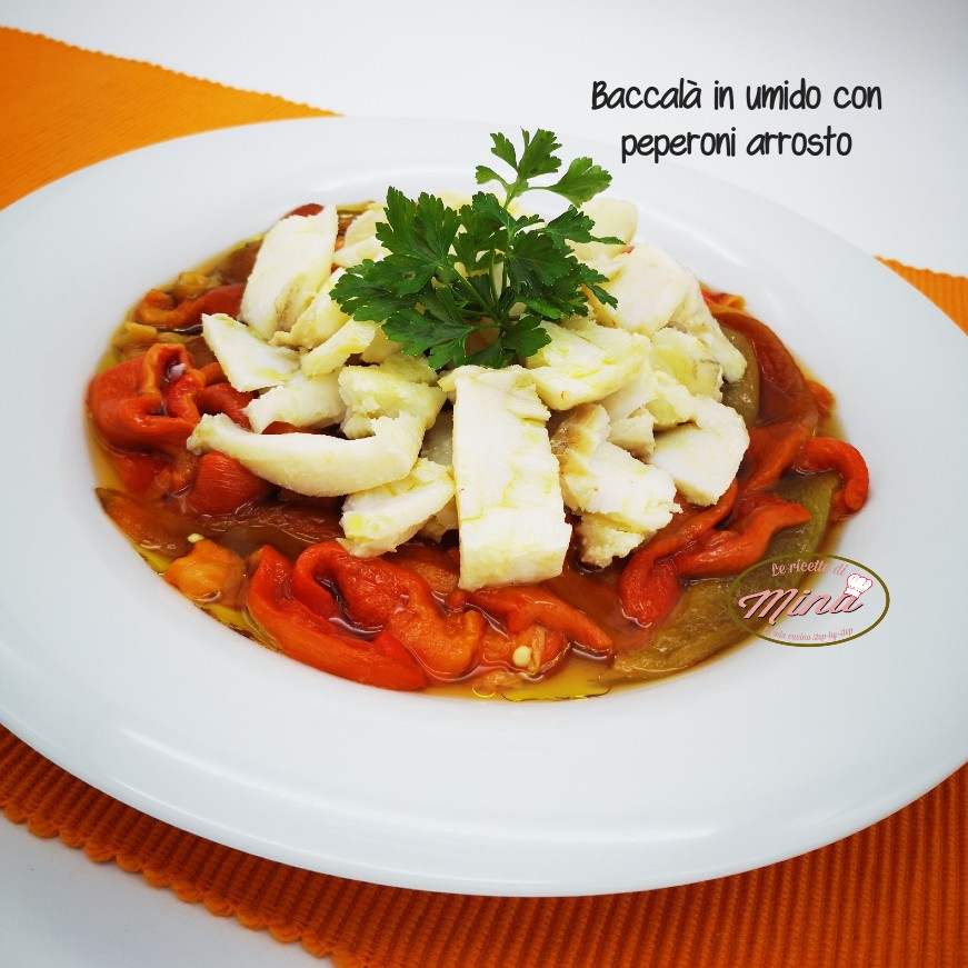 Baccalà in umido con peperoni arrosto