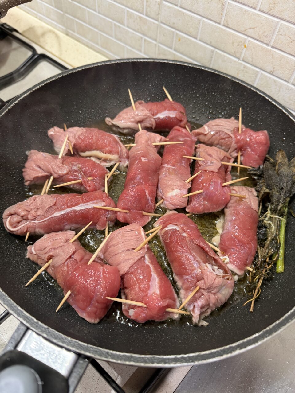 Involtini di vitello in padella